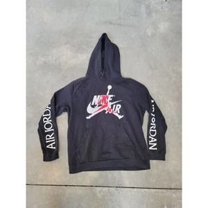 jordan jump mait air logo black hoodie size XL